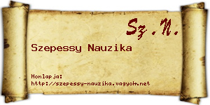 Szepessy Nauzika névjegykártya